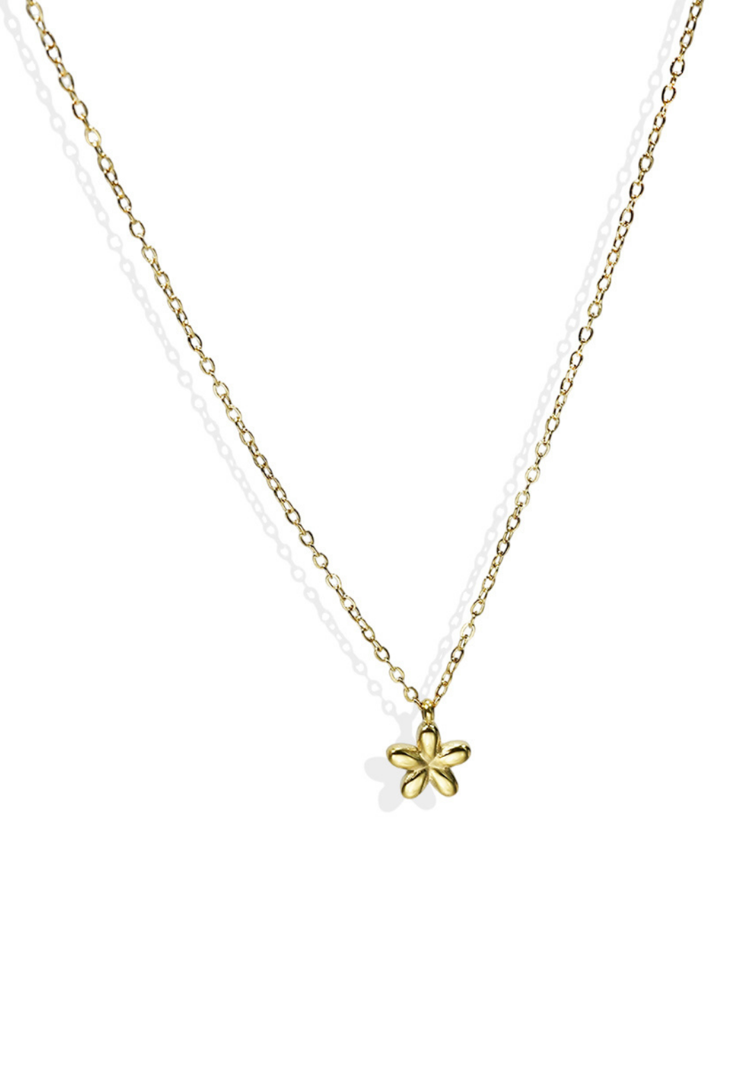 18K Gold Plated 5 Petal Floral Jewelry Set