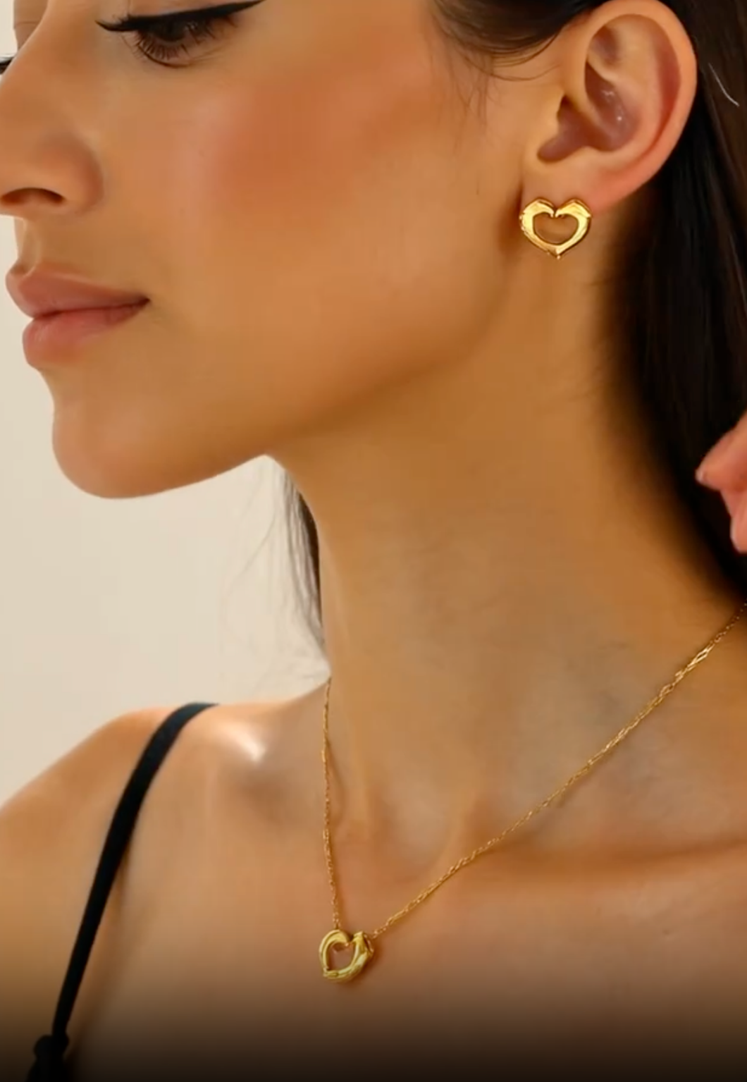 18K Gold Plated Heart Dolphin Jewelry Set