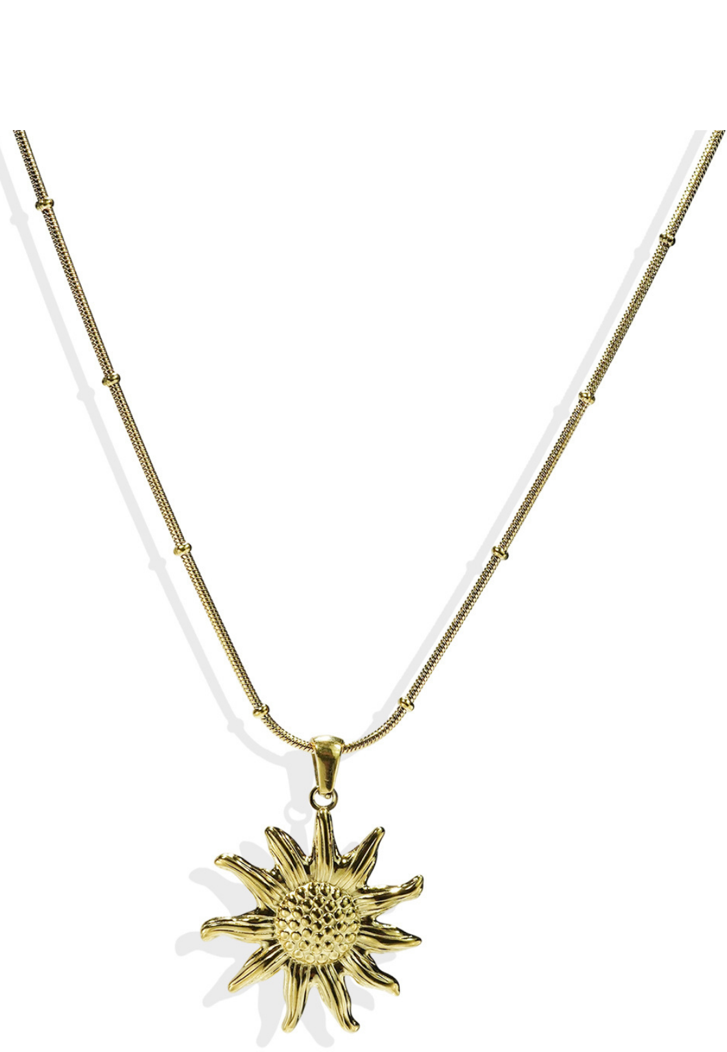 18K Gold Plated Sun Mirror Jewelry Set