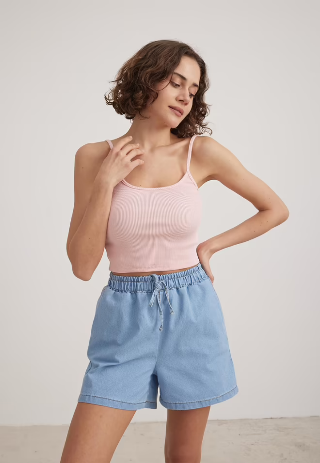Askılı Kadın Crop Atlet