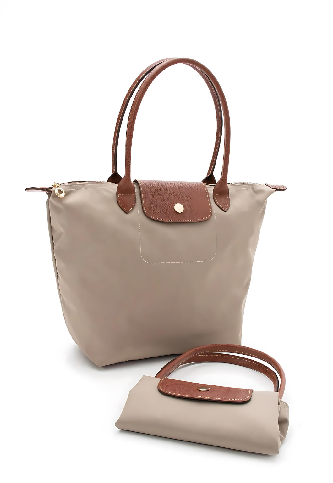 Women's Genuine Leather Detailed Foldable Shoulder Bag