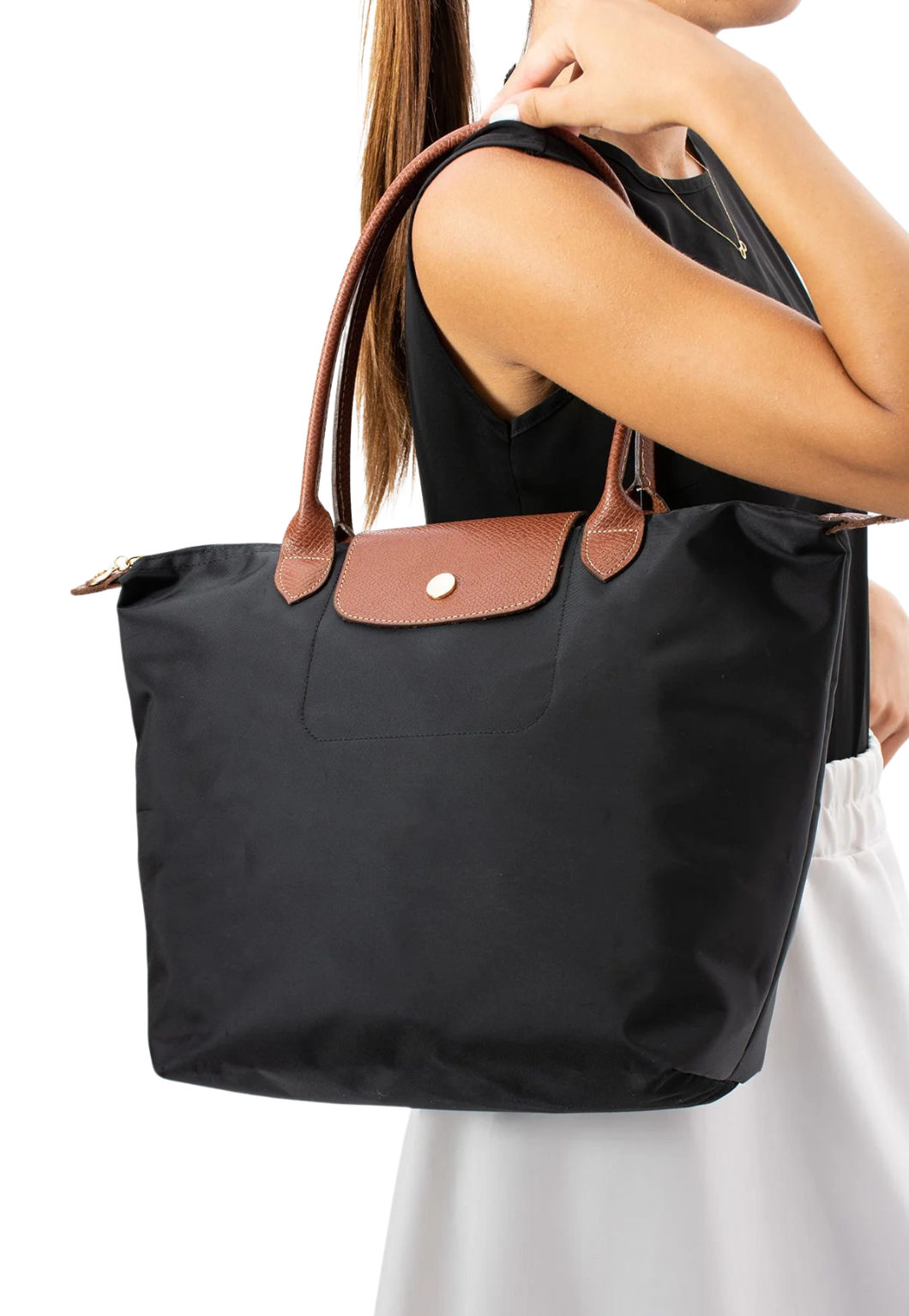 Women's Genuine Leather Detailed Foldable Shoulder Bag