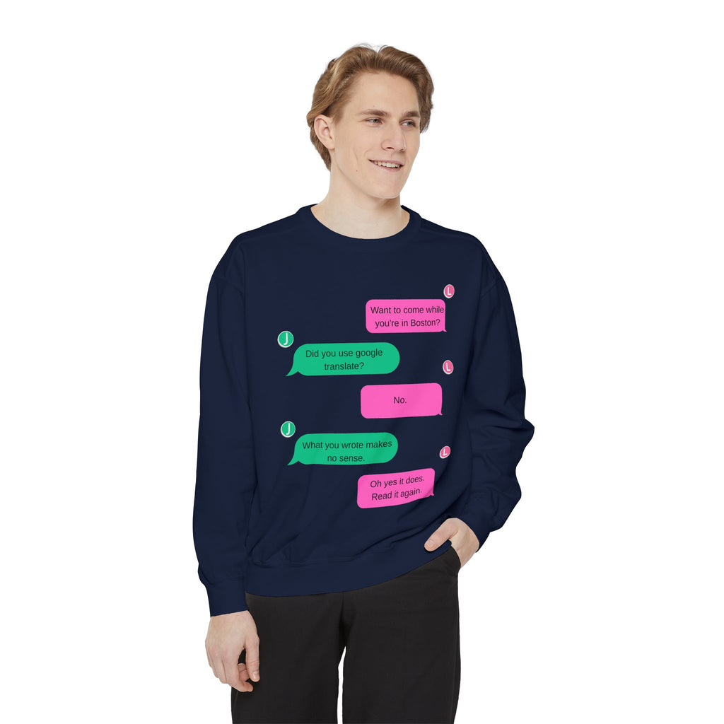 Heated Rivalry Inspired Pixel Love Text Message Sweatshirt