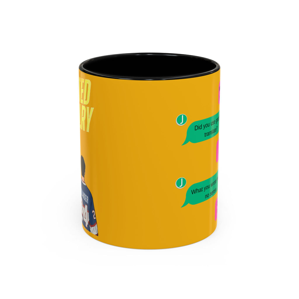 TV Show Inspired Text Message Mug Fandom Coffee Mug Accent Ceramic Cup Gift for Him Gift for Her Funny Dialogue Mug