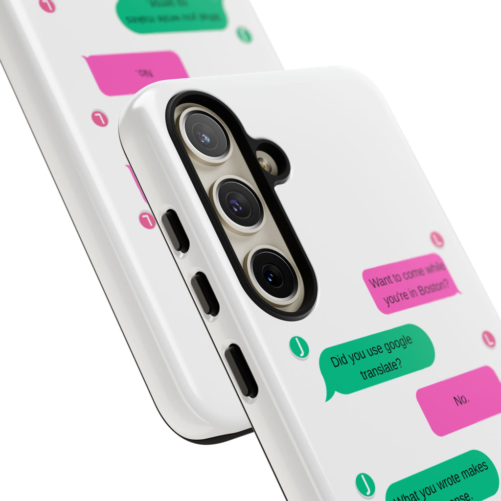 Heated Rivalry Inspired Hockey Text Message iPhone Case Tough Protective Romance Design