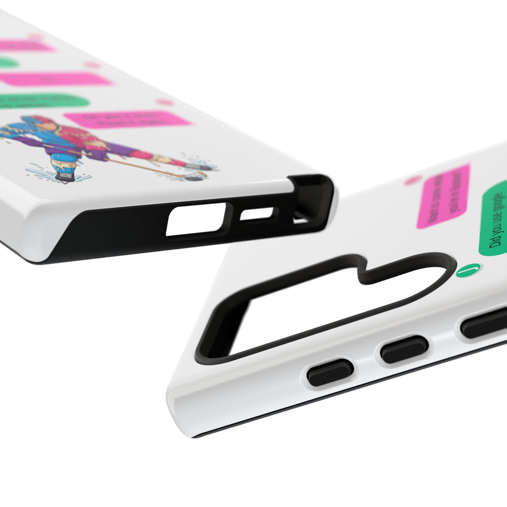 Heated Rivalry Inspired Hockey Text Message iPhone Case Tough Protective Romance Design