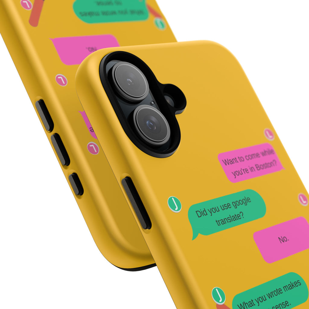 Heated Rivalry Inspired Hockey Text Message iPhone Case Tough Protective Romance Design