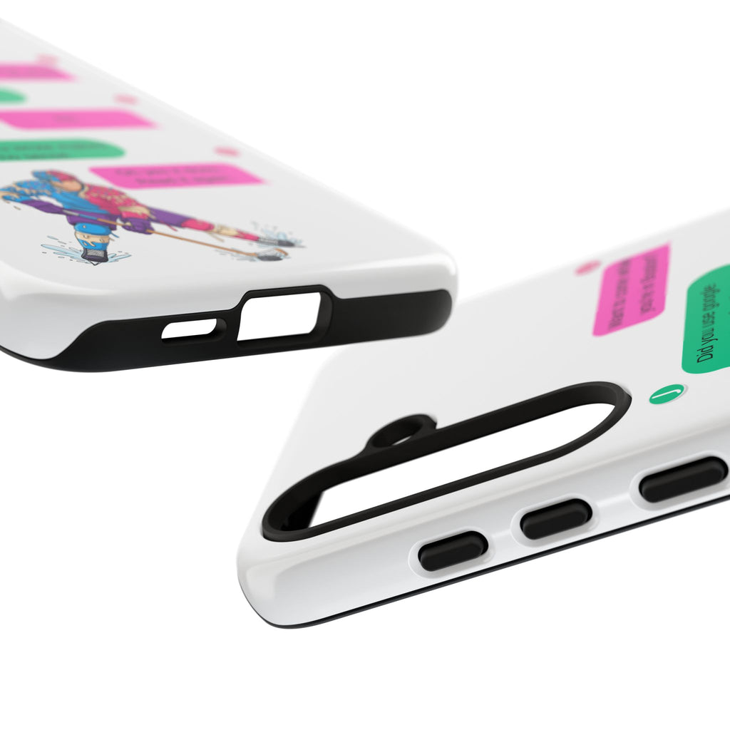 Heated Rivalry Inspired Hockey Text Message iPhone Case Tough Protective Romance Design