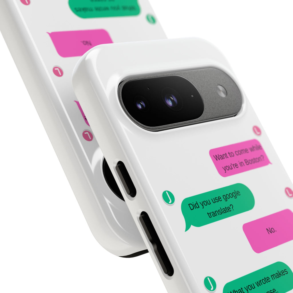 Heated Rivalry Inspired Hockey Text Message iPhone Case Tough Protective Romance Design