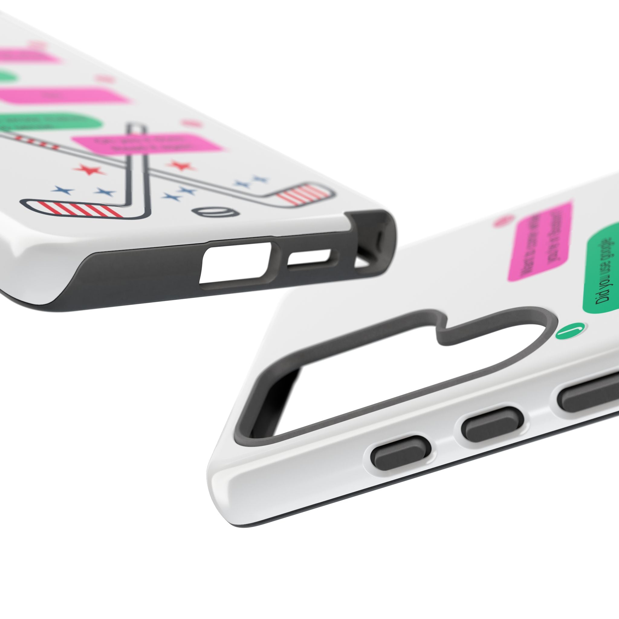 Heated Rivalry Inspired Hockey Text Message iPhone Case Tough Protective Romance Design