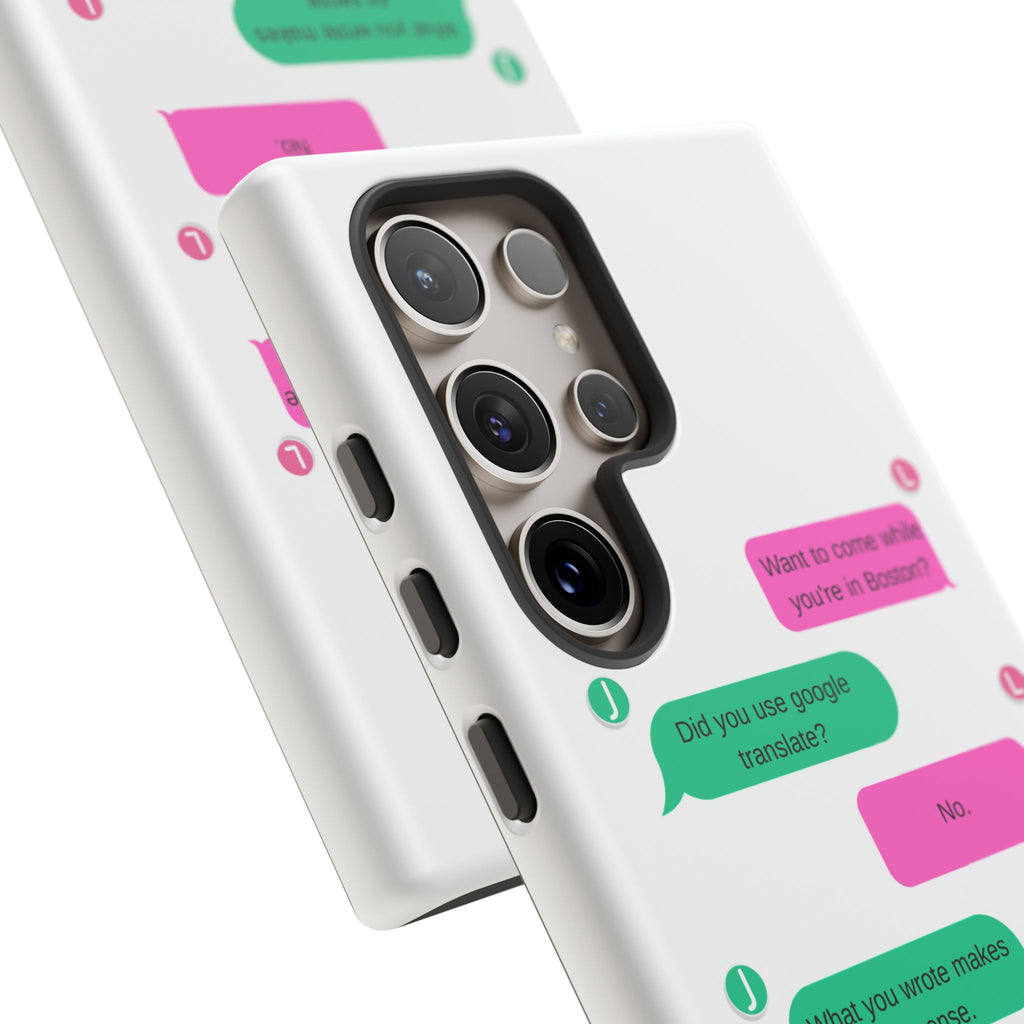 Heated Rivalry Inspired Hockey Text Message iPhone Case Tough Protective Romance Design