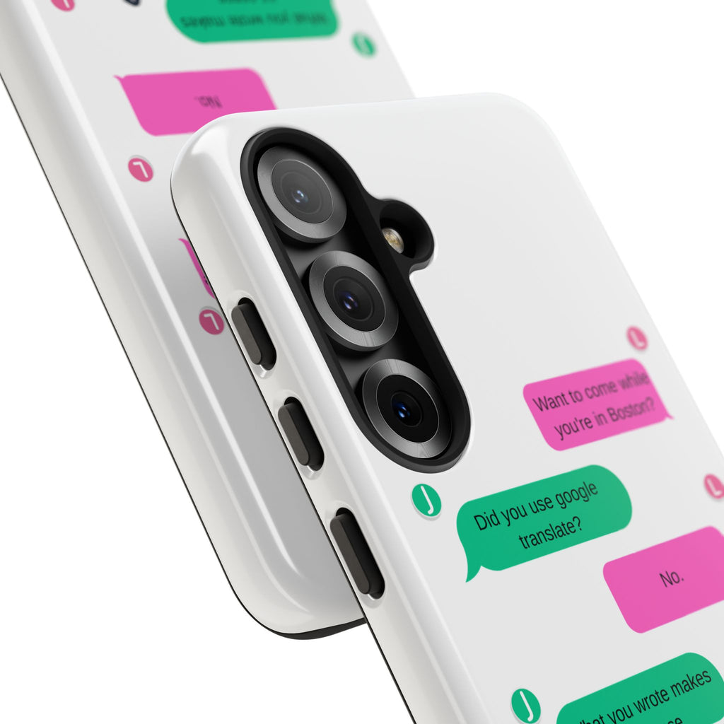 Heated Rivalry Inspired Hockey Text Message iPhone Case Tough Protective Romance Design