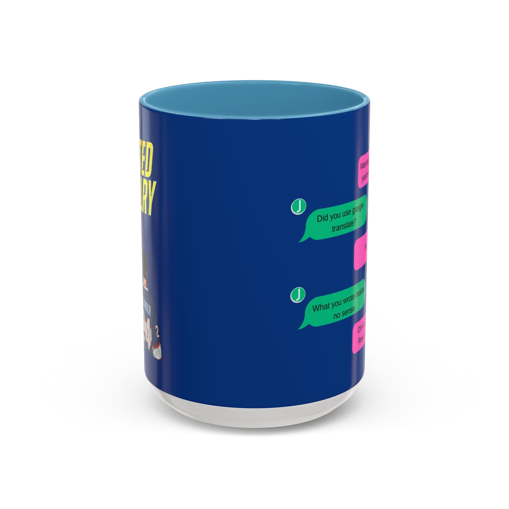 TV Show Inspired Text Message Mug Fandom Coffee Mug Accent Ceramic Cup Gift for Him Gift for Her Funny Dialogue Mug