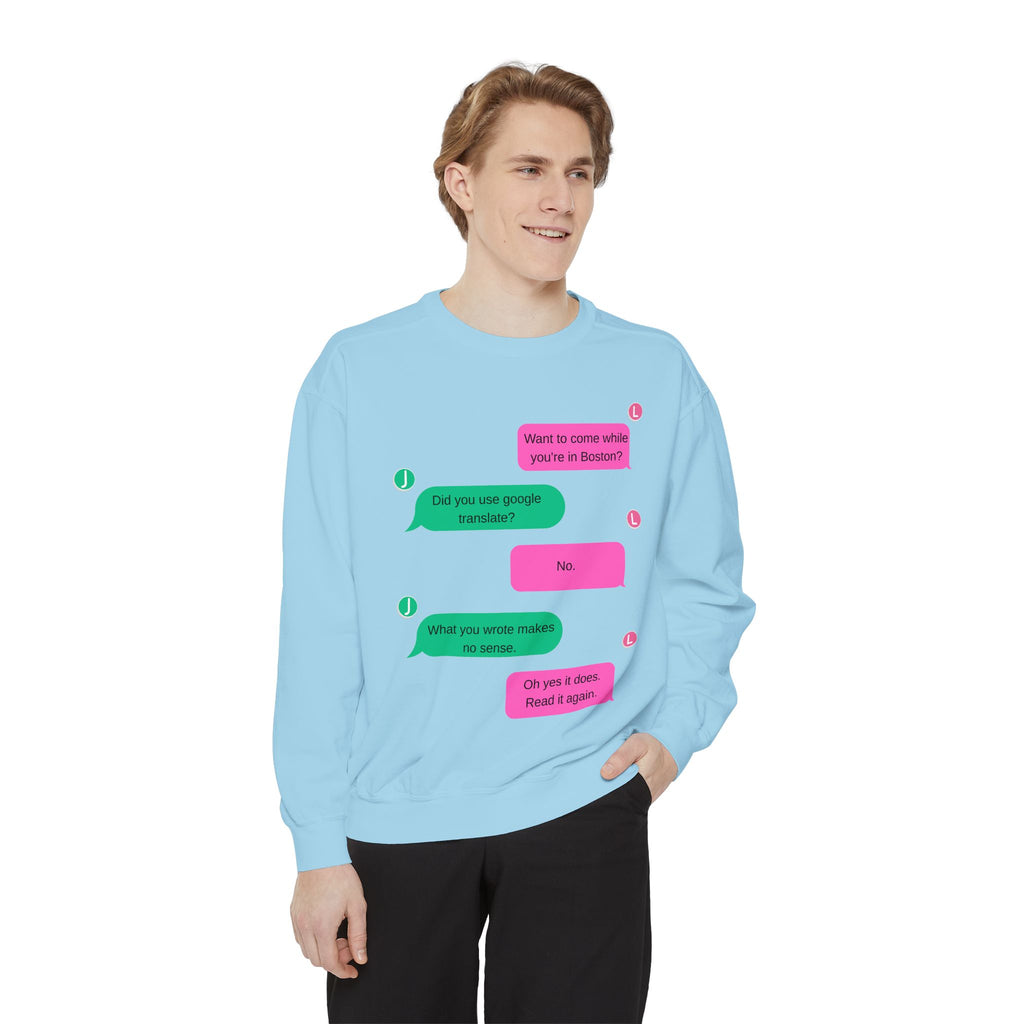 Heated Rivalry Inspired Pixel Love Text Message Sweatshirt