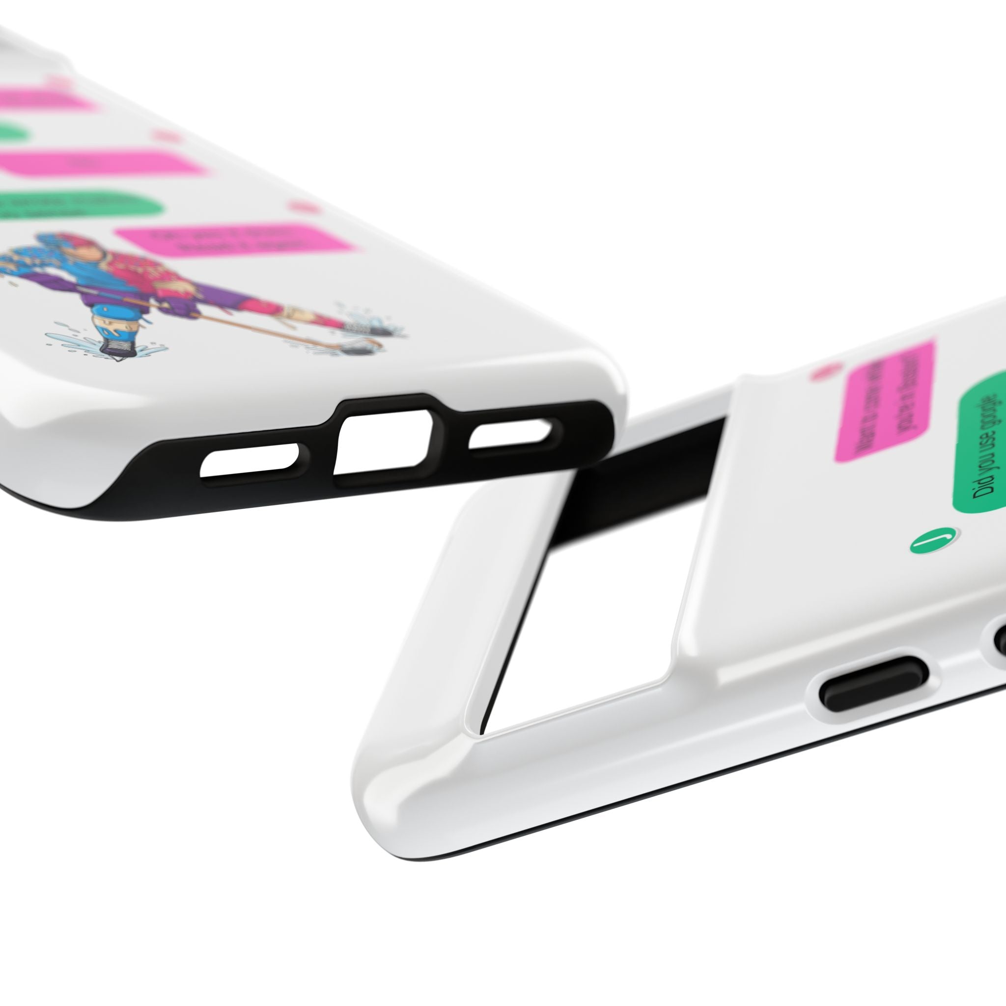 Heated Rivalry Inspired Hockey Text Message iPhone Case Tough Protective Romance Design