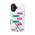 Heated Rivalry Inspired Hockey Text Message iPhone Case Tough Protective Romance Design