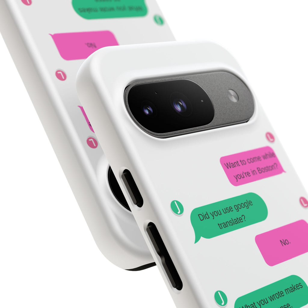 Heated Rivalry Inspired Hockey Text Message iPhone Case Tough Protective Romance Design