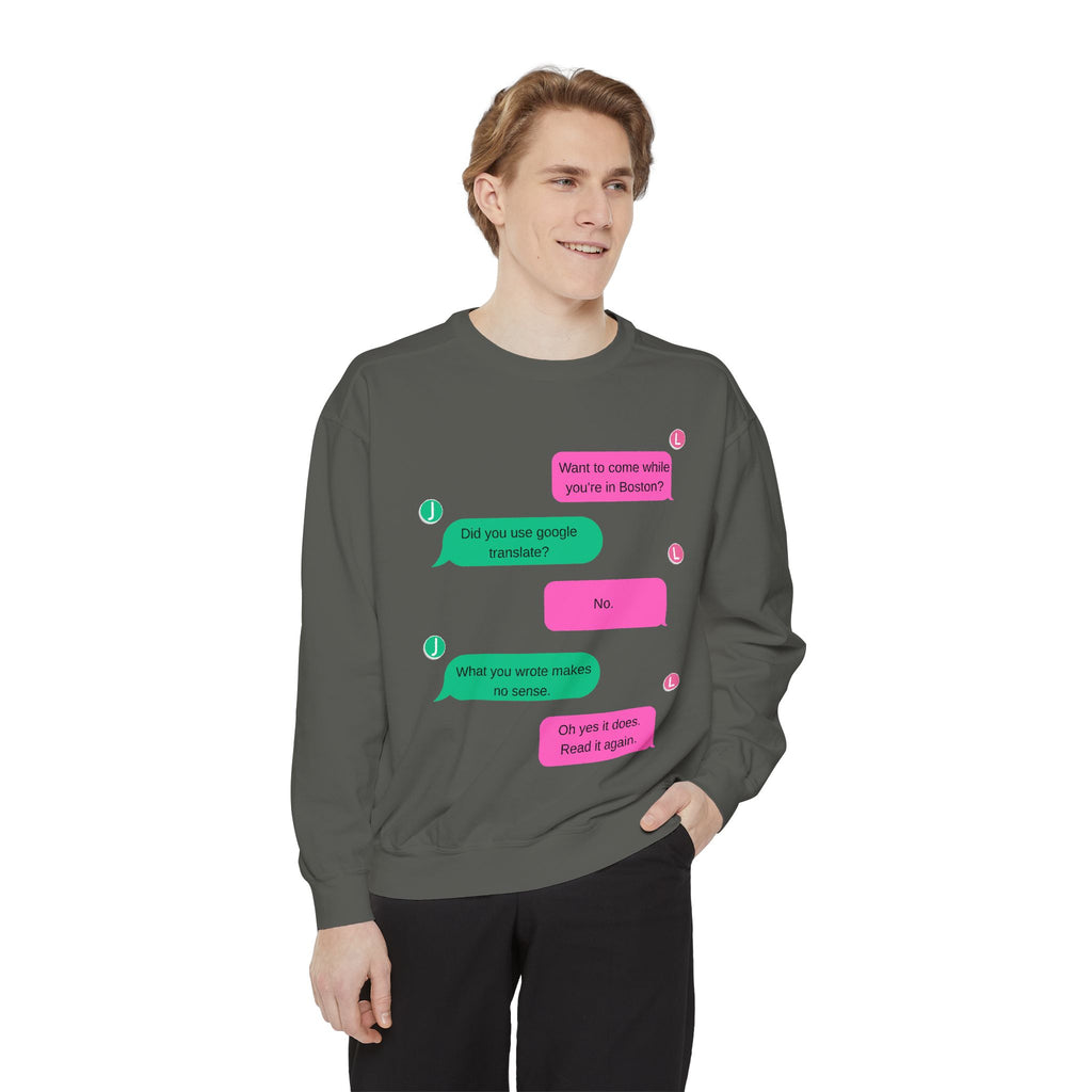 Heated Rivalry Inspired Pixel Love Text Message Sweatshirt