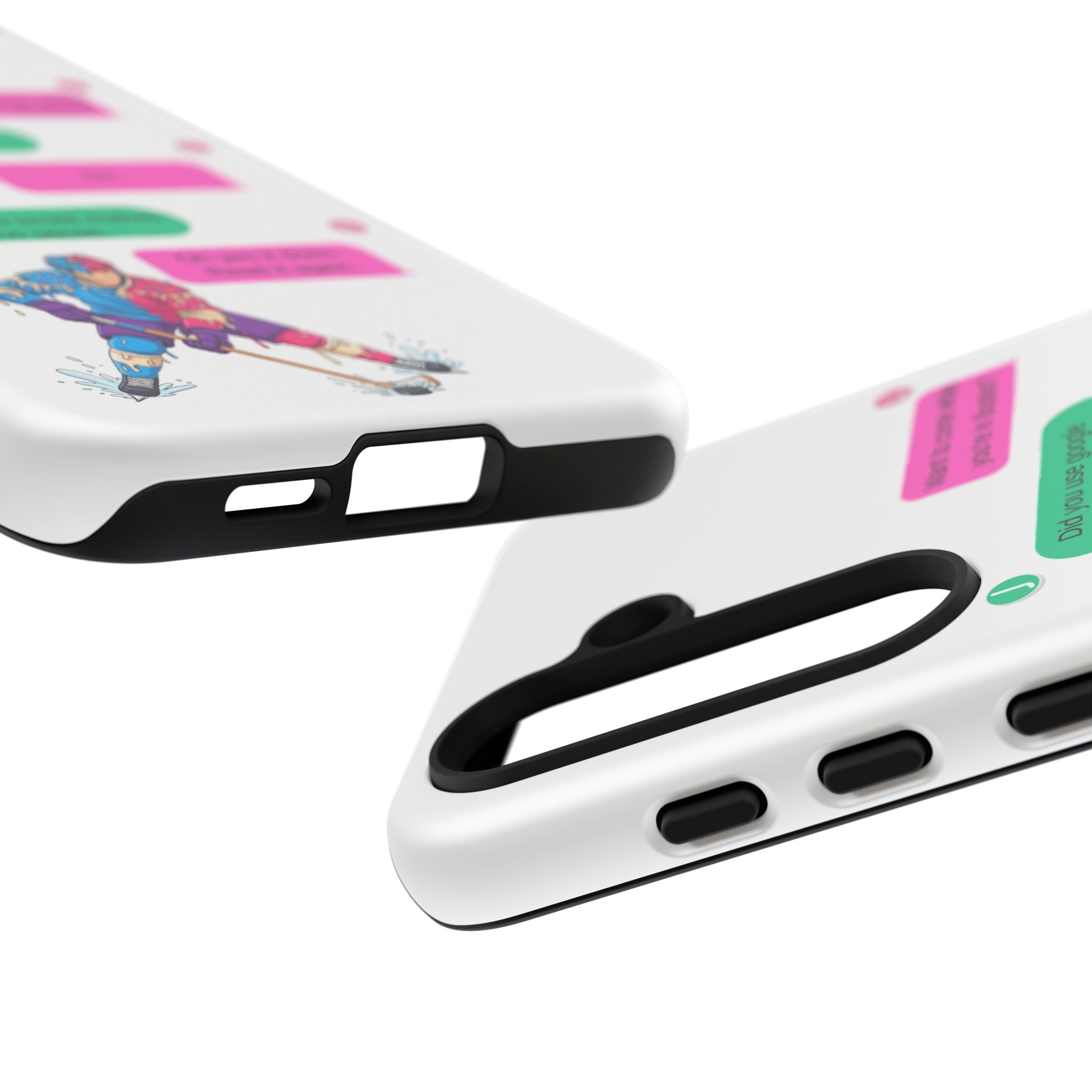 Heated Rivalry Inspired Hockey Text Message iPhone Case Tough Protective Romance Design