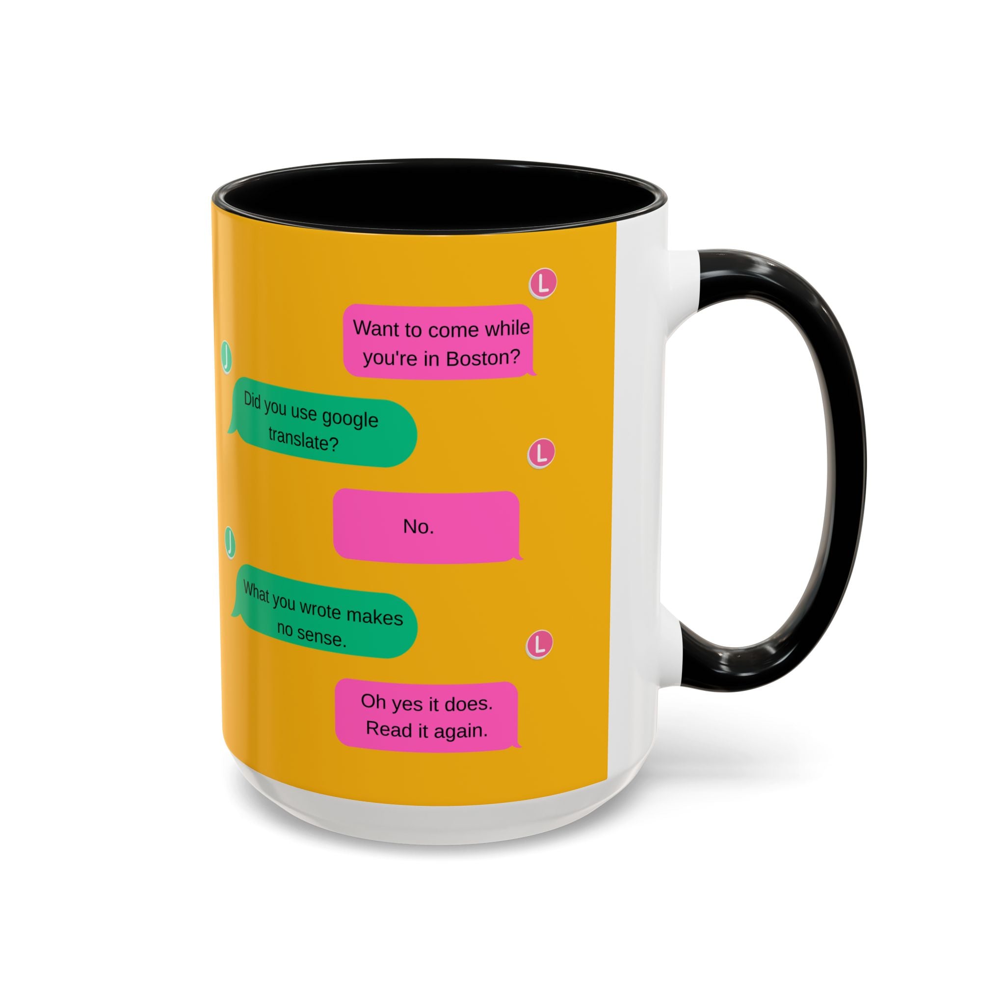 TV Show Inspired Text Message Mug Fandom Coffee Mug Accent Ceramic Cup Gift for Him Gift for Her Funny Dialogue Mug