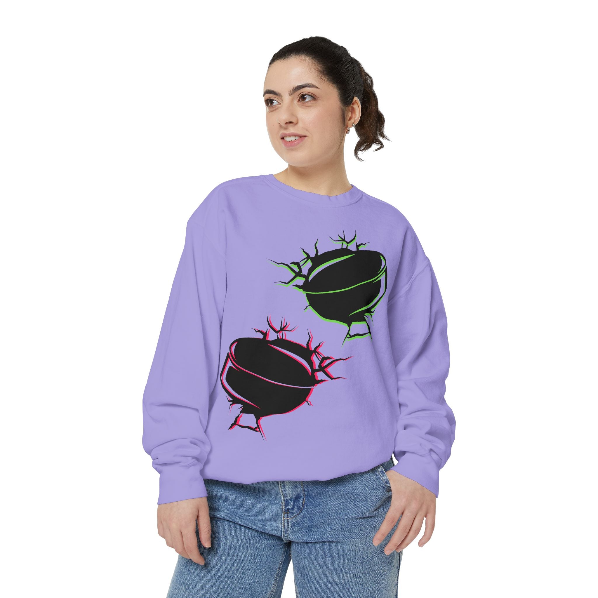 Heated Rivalry Inspired Hockey Puck Sweatshirt Unisex Romance Book Fan Merch