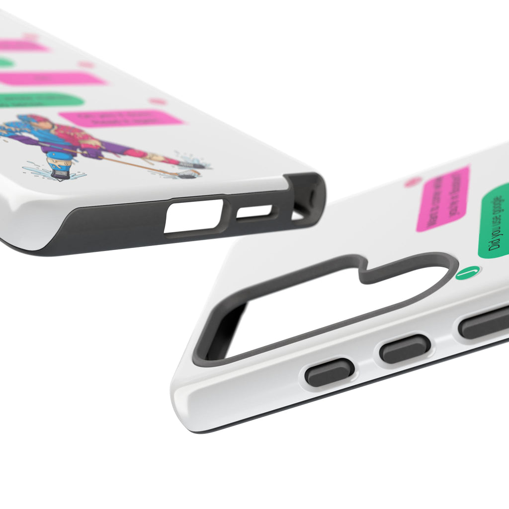 Heated Rivalry Inspired Hockey Text Message iPhone Case Tough Protective Romance Design