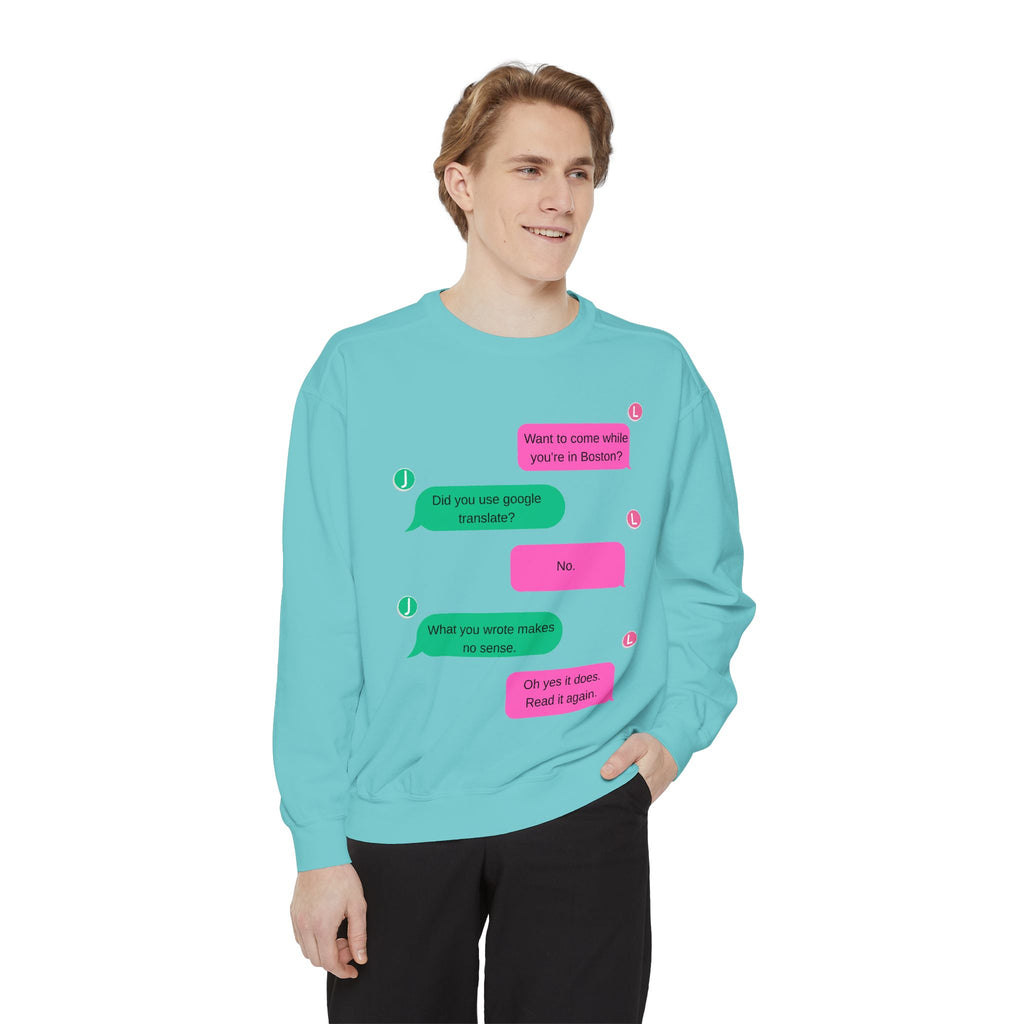 Heated Rivalry Inspired Pixel Love Text Message Sweatshirt