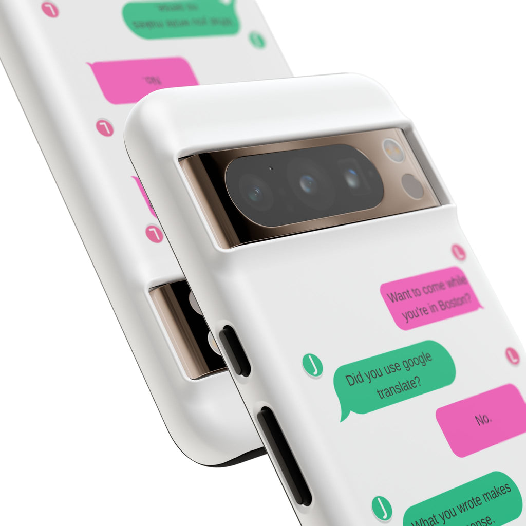 Heated Rivalry Inspired Hockey Text Message iPhone Case Tough Protective Romance Design