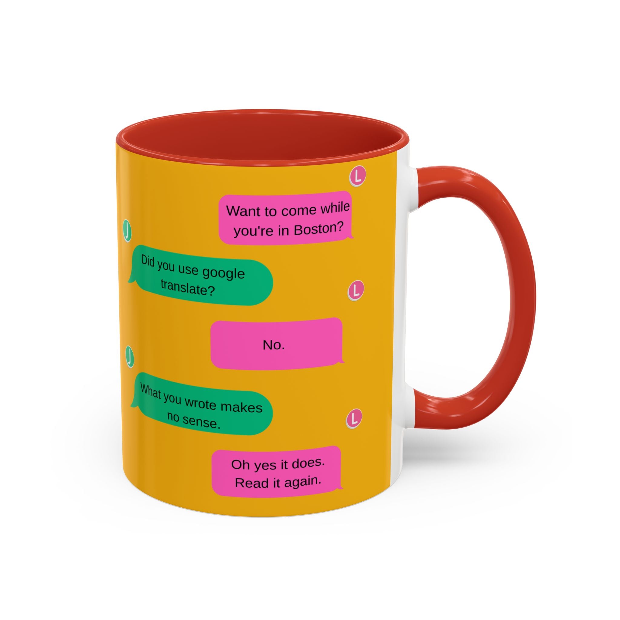 TV Show Inspired Text Message Mug Fandom Coffee Mug Accent Ceramic Cup Gift for Him Gift for Her Funny Dialogue Mug