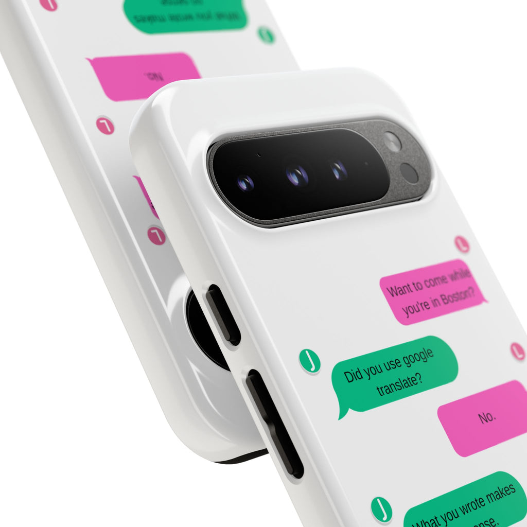 Heated Rivalry Inspired Hockey Text Message iPhone Case Tough Protective Romance Design