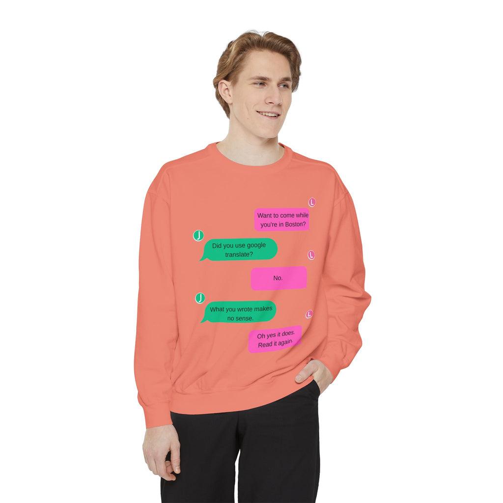 Heated Rivalry Inspired Pixel Love Text Message Sweatshirt