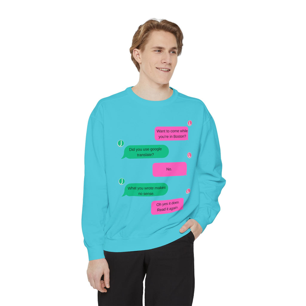 Heated Rivalry Inspired Pixel Love Text Message Sweatshirt