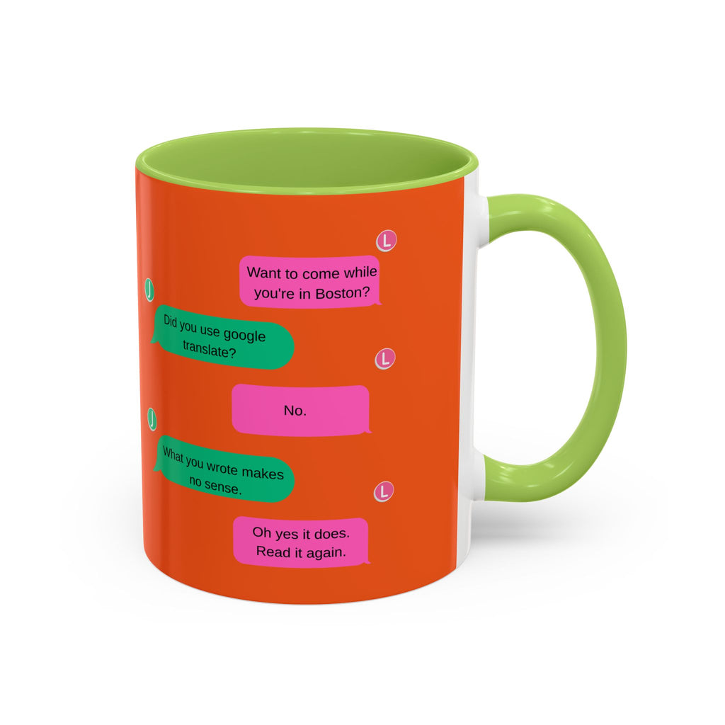 TV Show Inspired Text Message Mug Fandom Coffee Mug Accent Ceramic Cup Gift for Him Gift for Her Funny Dialogue Mug