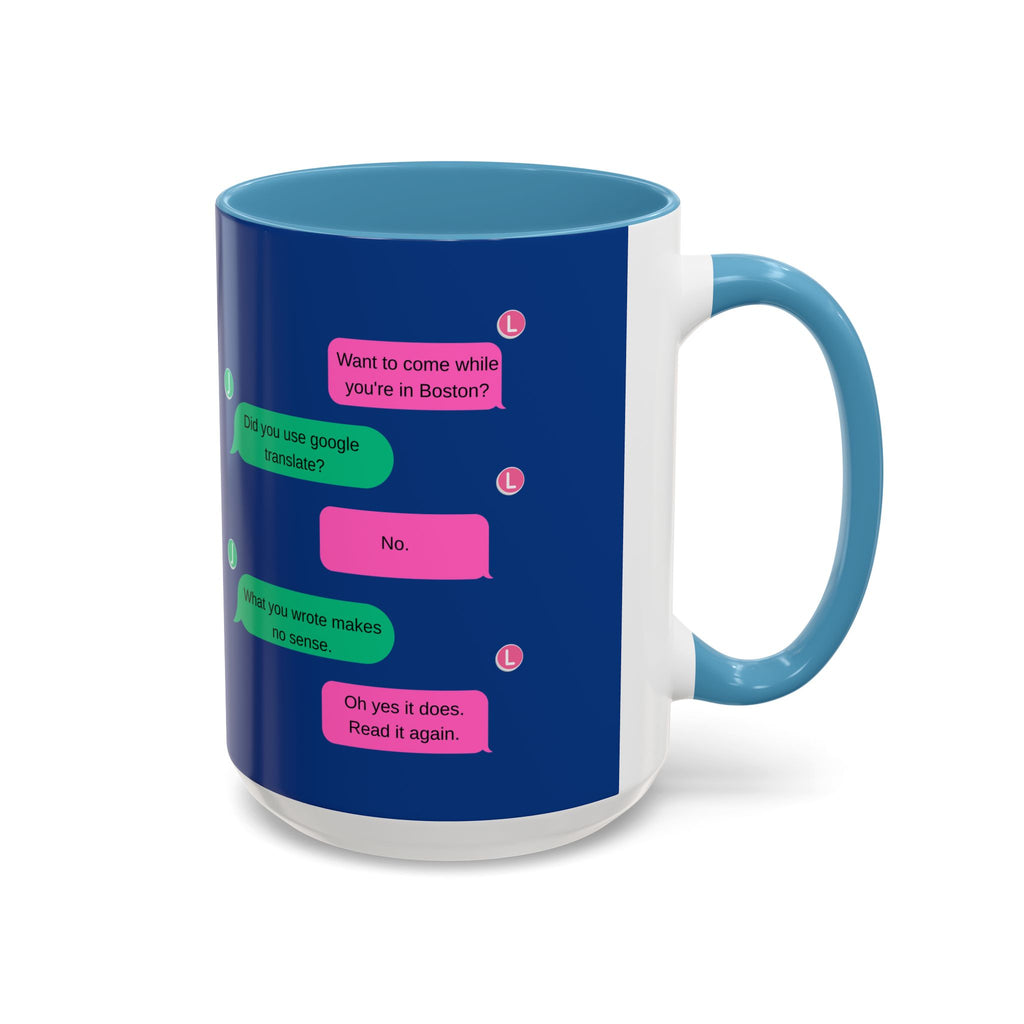 TV Show Inspired Text Message Mug Fandom Coffee Mug Accent Ceramic Cup Gift for Him Gift for Her Funny Dialogue Mug