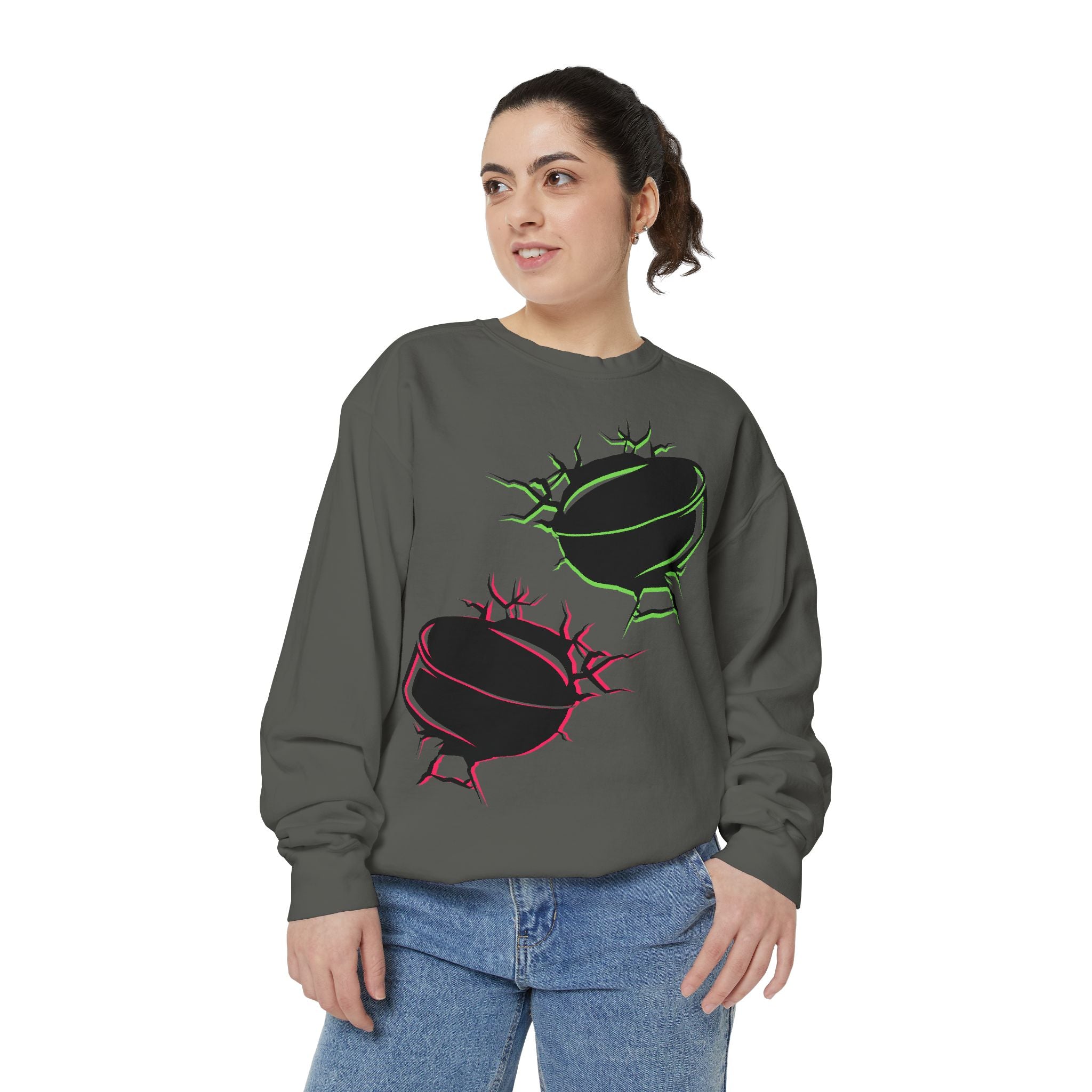 Heated Rivalry Inspired Hockey Puck Sweatshirt Unisex Romance Book Fan Merch
