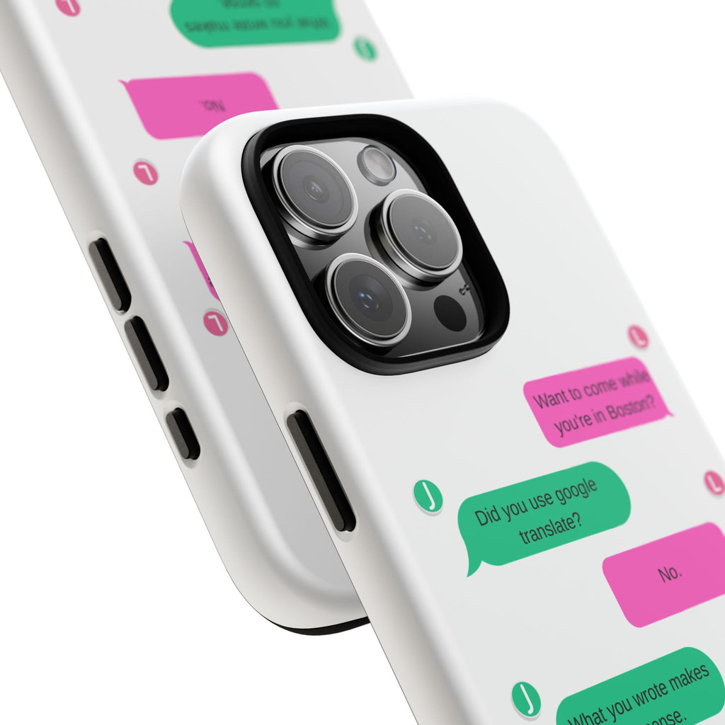 Heated Rivalry Inspired Hockey Text Message iPhone Case Tough Protective Romance Design