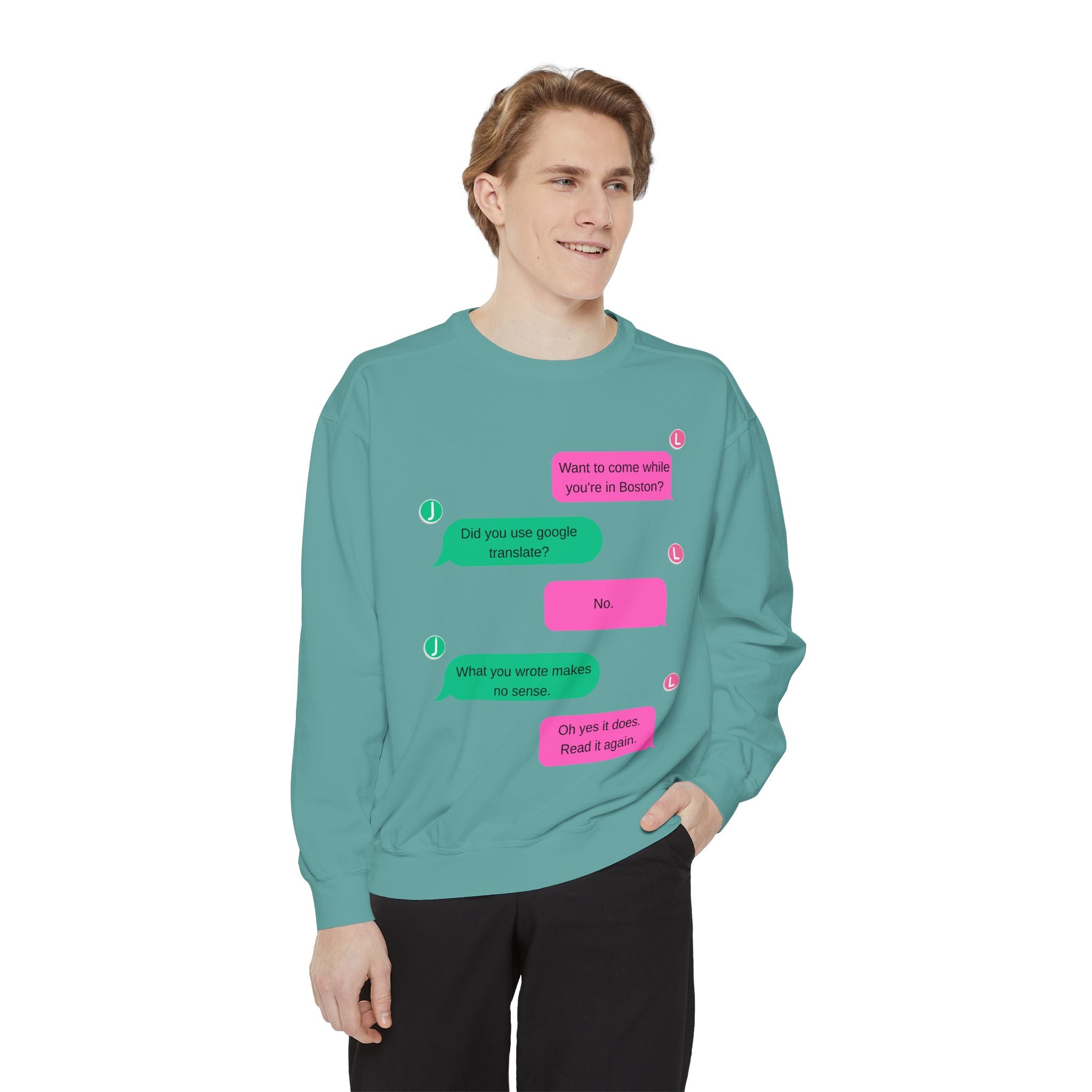 Heated Rivalry Inspired Pixel Love Text Message Sweatshirt