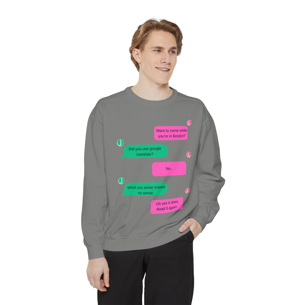 Heated Rivalry Inspired Pixel Love Text Message Sweatshirt
