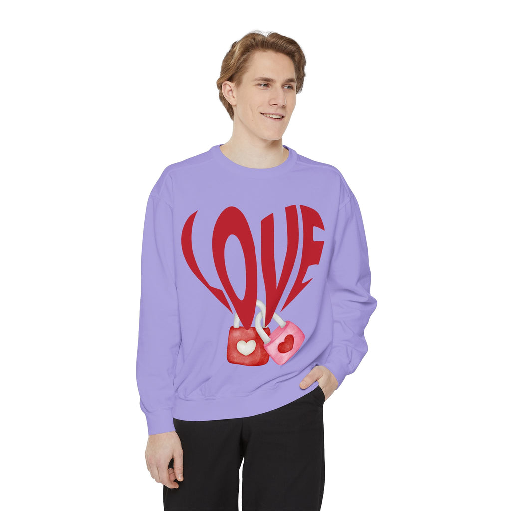 Heart Lollipops LOVE Sweatshirt Valentine s Day Graphic Candy Heart Design Romantic Gift