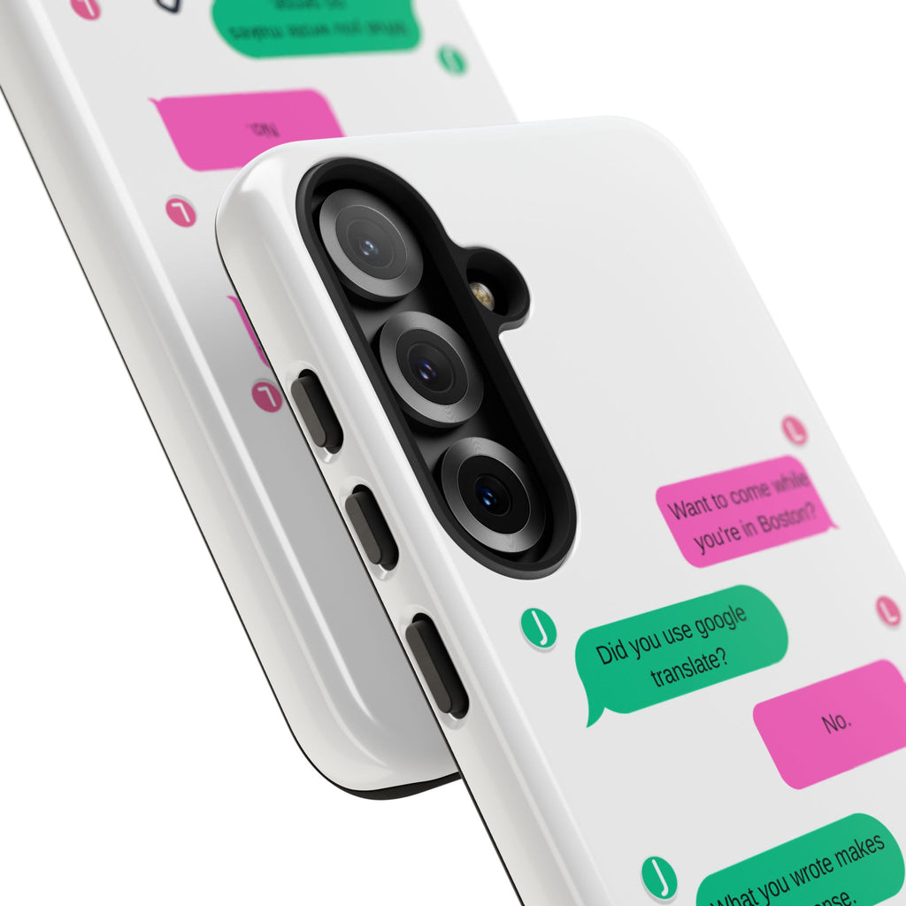 Heated Rivalry Inspired Hockey Text Message iPhone Case Tough Protective Romance Design