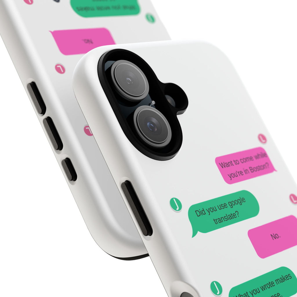 Heated Rivalry Inspired Hockey Text Message iPhone Case Tough Protective Romance Design