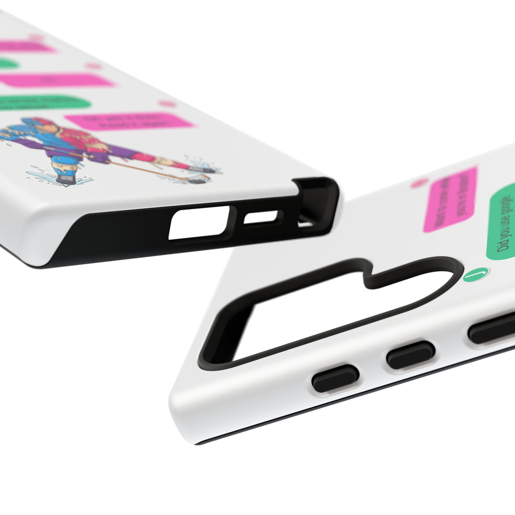 Heated Rivalry Inspired Hockey Text Message iPhone Case Tough Protective Romance Design