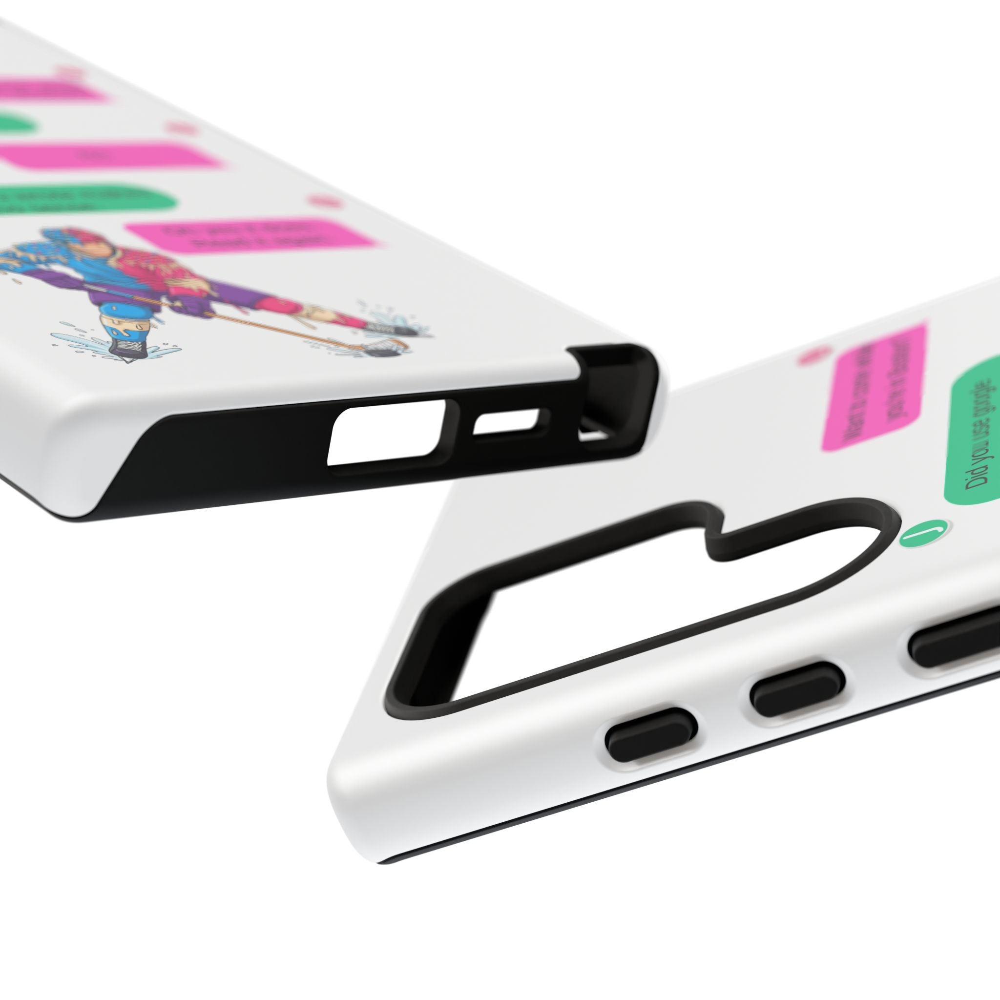 Heated Rivalry Inspired Hockey Text Message iPhone Case Tough Protective Romance Design