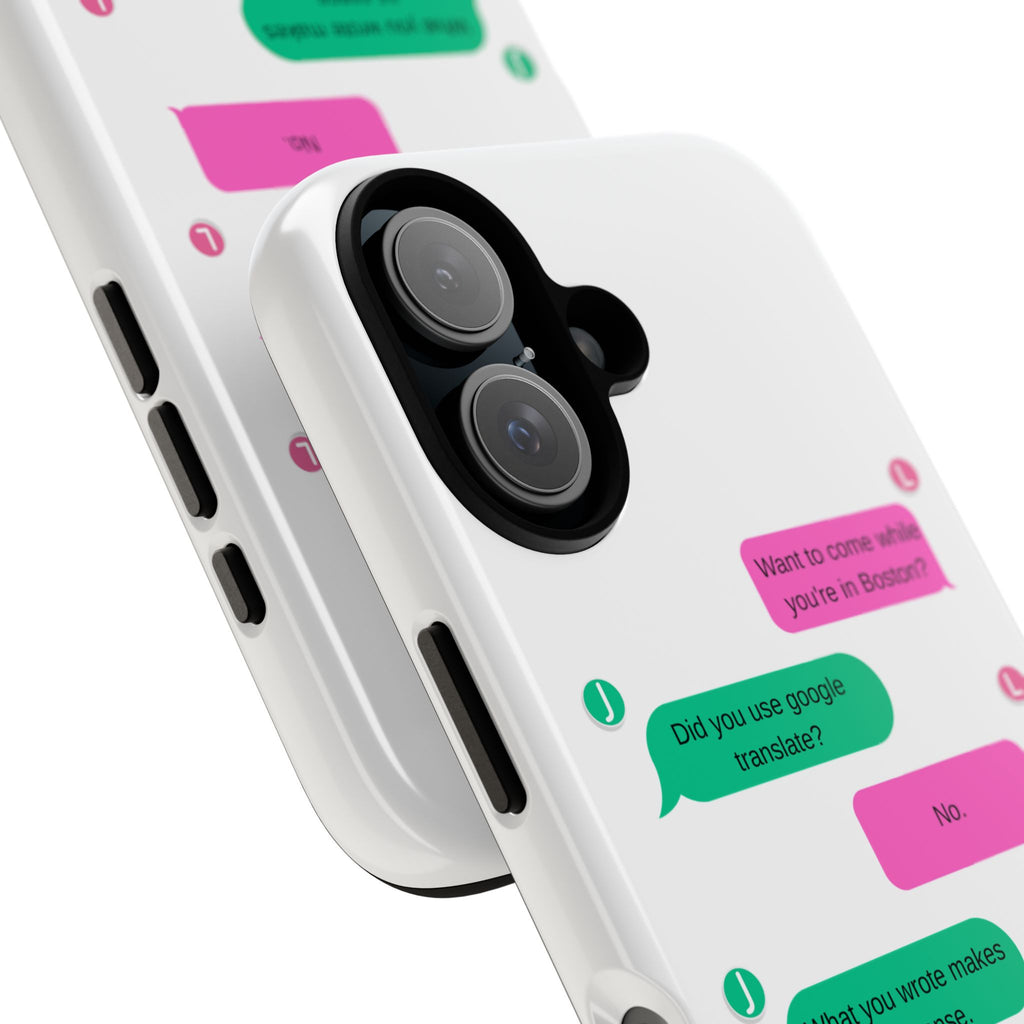 Heated Rivalry Inspired Hockey Text Message iPhone Case Tough Protective Romance Design