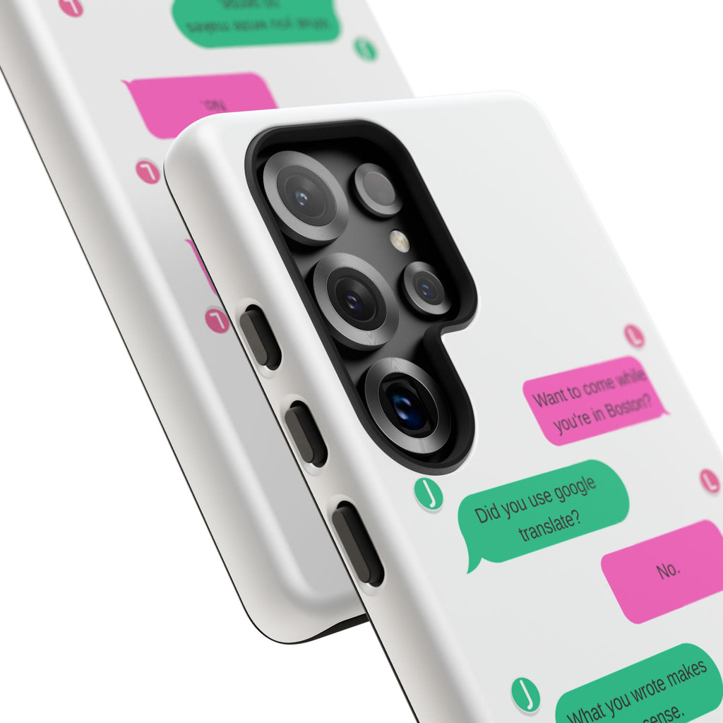 Heated Rivalry Inspired Hockey Text Message iPhone Case Tough Protective Romance Design