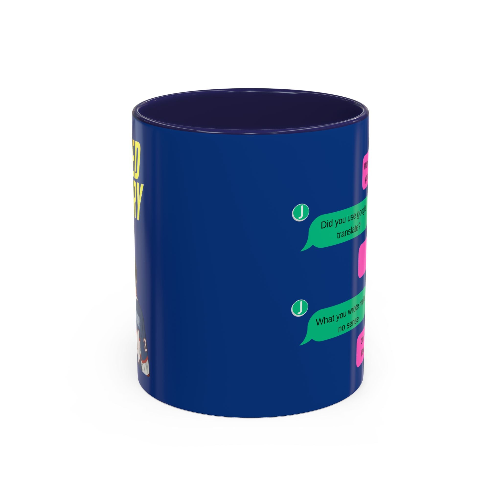 TV Show Inspired Text Message Mug Fandom Coffee Mug Accent Ceramic Cup Gift for Him Gift for Her Funny Dialogue Mug