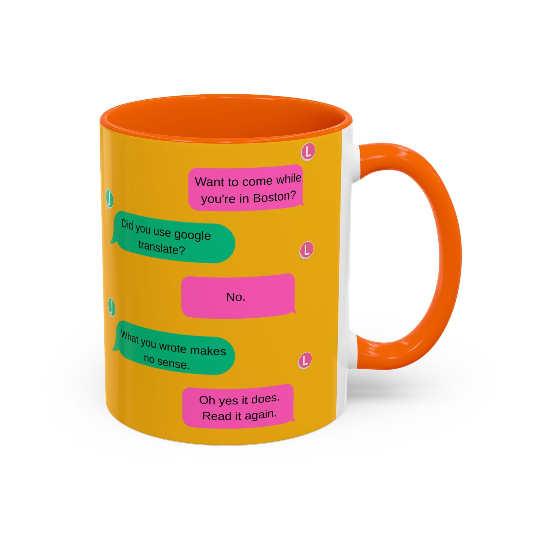 TV Show Inspired Text Message Mug Fandom Coffee Mug Accent Ceramic Cup Gift for Him Gift for Her Funny Dialogue Mug
