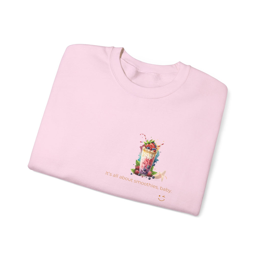 Banana Smoothie Graphic Sweatshirt with DTG Print Soft Cotton Crewneck