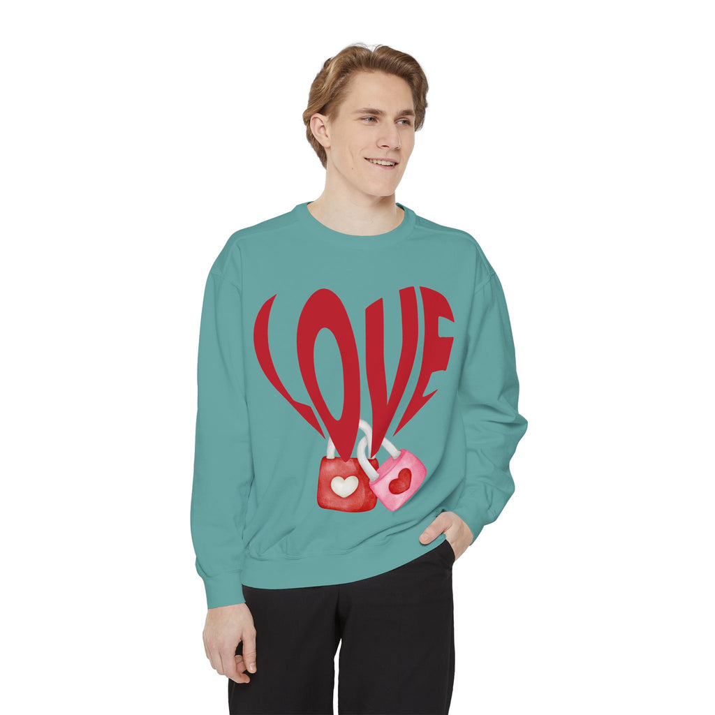 Heart Lollipops LOVE Sweatshirt Valentine s Day Graphic Candy Heart Design Romantic Gift