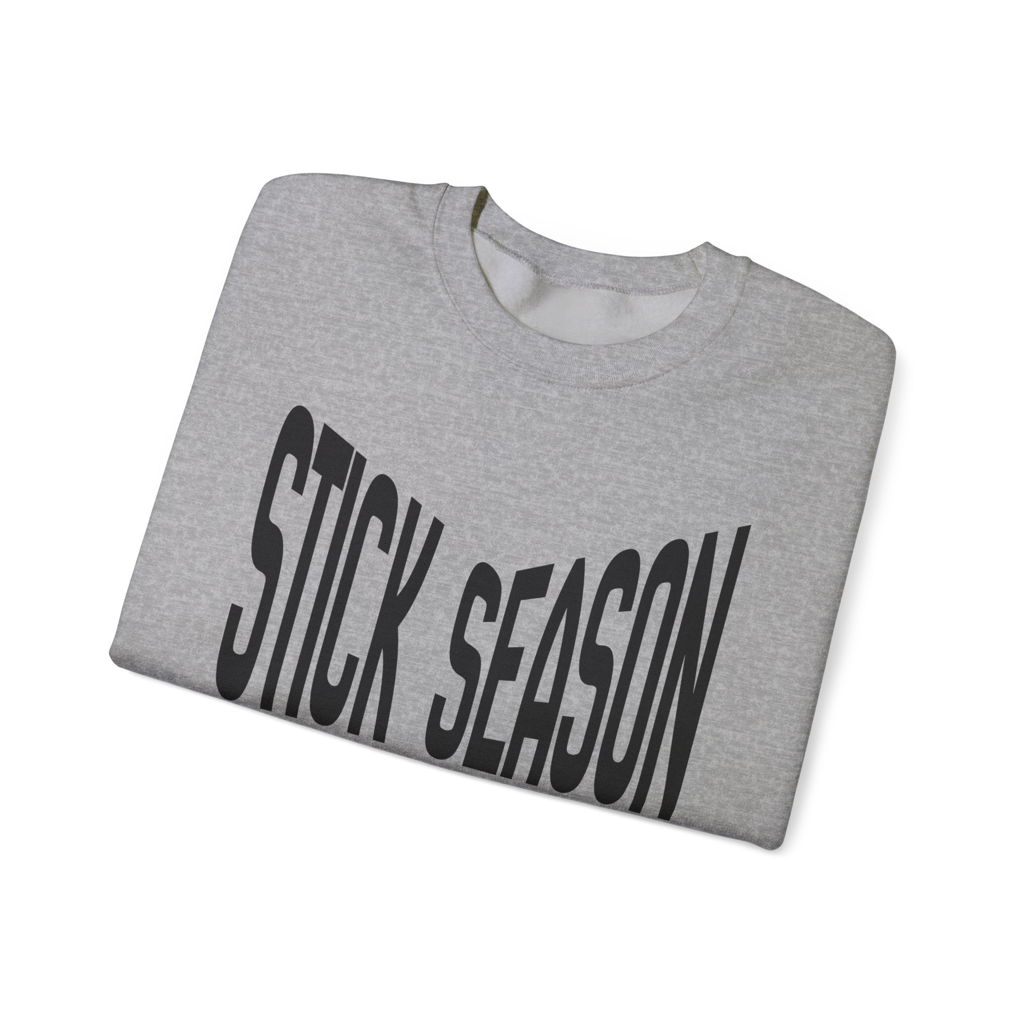 Stick Season hockey crewneck sweatshirt | crossed hockey sticks graphic